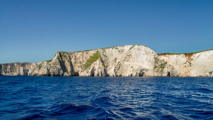 sea and rocks cliff in Zakynthos
