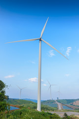 Windmill turbine field for electric production at Khao Kho, Petchabun, Thailand