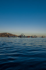 old fishing boat on the sea