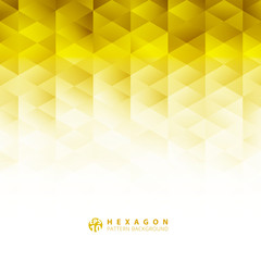 Abstract geometric hexagon pattern yellow background