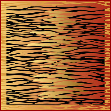 Print with Tiger fur stripes.