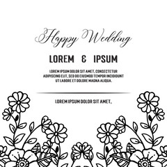 Collection of wedding card with floral hand draw
