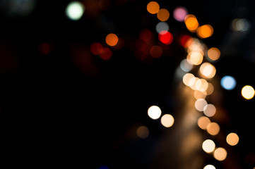 Obraz premium beautiful bokeh lighting in urban city