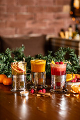 winter drinks with berries