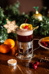 winter drinks with berries