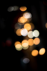 beautiful bokeh lighting in urban city