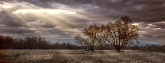 Photo of the approaching storm in summer.