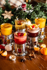 winter drinks with berries