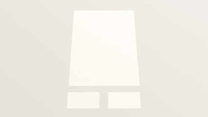 Naklejka premium Sheet of white paper and business cards