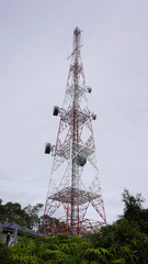An antenna tower built on a hill located in Ipoh, Perak, Malaysia.