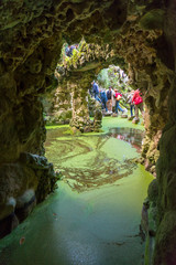 SINTRA, PORTUGAL - NOVEMBER 19, 2018: Quinta da Regaleira is an estate located near the historic center of Sintra, Portugal. It is classified as a World Heritage Site by UNESCO
