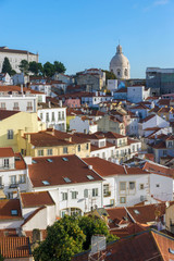 2018: Alfama, with the churches of S. Vicente de Fora, S. Engrácia, and S. Estêvão, and the Tagus river behind.