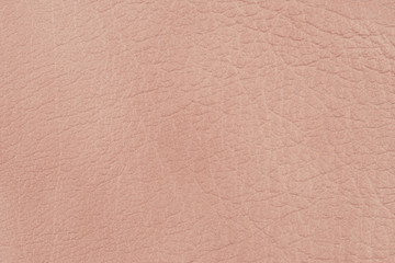 Close-up of natural grain cow leather Light brown leather texture surface.