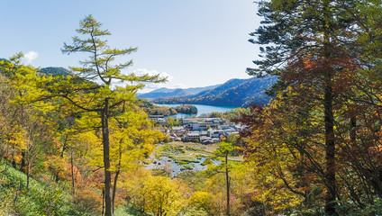 Yumoto Onsen in autumn, Nikko, Japan