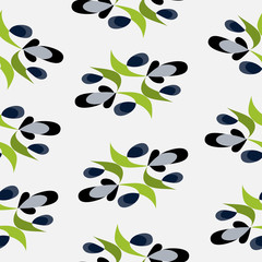 Fototapeta na wymiar berries retro pattern illustration