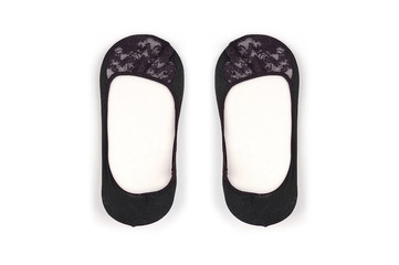 Socks with pattern. Women's socks isolated on white background