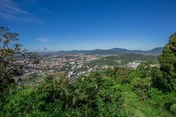 Natural background, panoramic view, panoramic nature (mountains, trees, sea, sky) is a beautiful sight to see in a group trip or a solo trip.