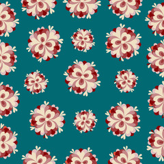 classic flowers pattern illustration