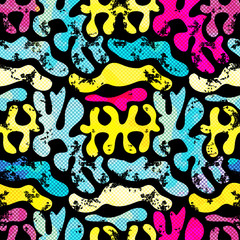 Graffiti abstract seamless pattern grunge effect illustration
