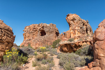 Rock formations at the Stadsaal Caves in the Cederberg Mountains