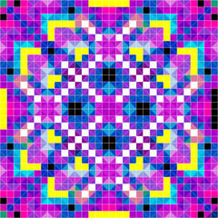 pixels beautiful psychedelic pattern illustration