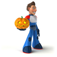 Super modern superhero - 3D Illustration