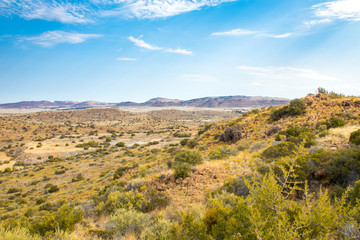 Gariep dam on the Orange River in South Africa, the largest dam in South Africa