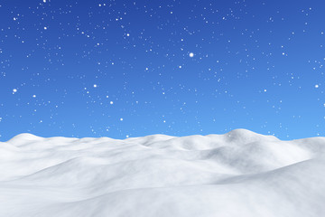 White snowy field snowfall winter background