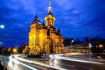 Fototapeta na wymiar Timisoara Orthodox Cathedral, Romania