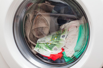 Money in the washing machine