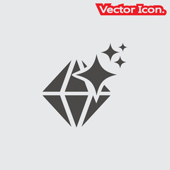 Crystal icon isolated sign symbol and flat style for app, web and digital design. Vector illustration.