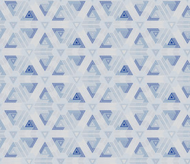 Seamless pattern. Geometric elements. Shades of blue. Pastel colors. Graphic design.