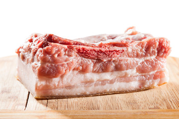 Lard with meat