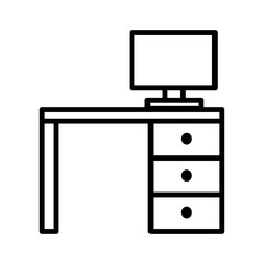 Desk vector icon