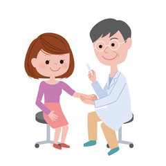 注射される女性