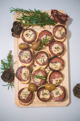 bruschetta with olive oil and balsamic vinegar