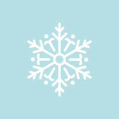 Single snowflake Christmas design vector