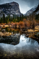 Reflections on Mirror Lake, Yosemite National Park, California 