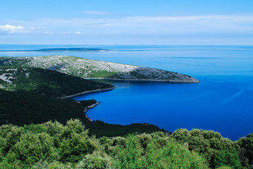 a beautiful bay with the blue sea