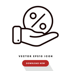 Discounts black friday vector icon