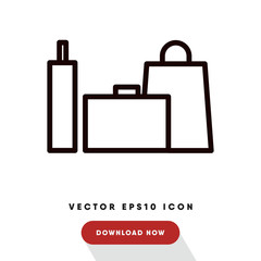 Shopping bangs black friday vector icon