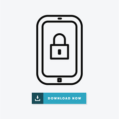 Padlock vector icon