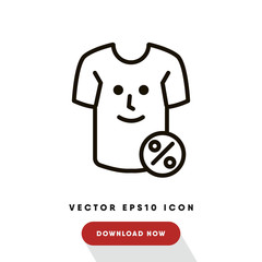 Cloth cyber monday vector icon