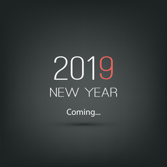 Fototapeta na wymiar New Year's Coming Concept Design - 2019