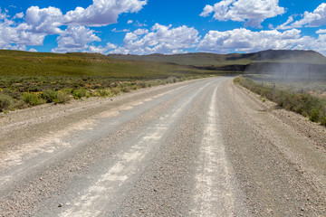 The arid landscape of the Karoo National Park in South Africa.