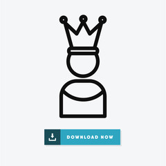 King vector icon
