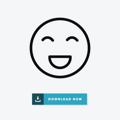 Happy face vector icon