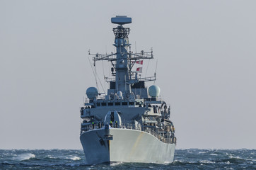 WARSHIP - Frigate on a patrol in the sea © Wojciech Wrzesień