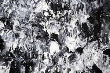 Black brushstrokes on a wall