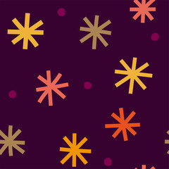 snowflakes seamless vector pattern